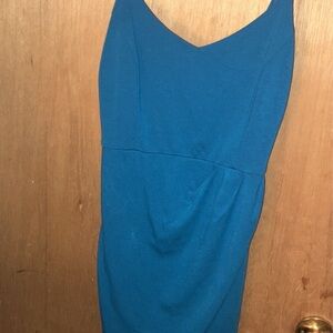 Y2K blue wrap dress